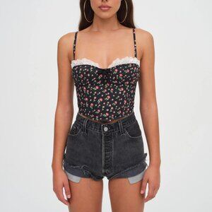 Camille Denim Corset Top (For Love And Lemons)